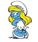 Mama Smurf Smiling