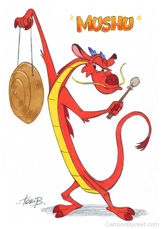 Mushu Holding Something