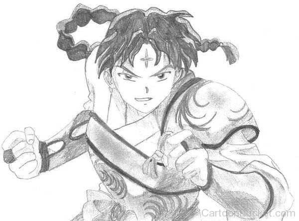 Pencil Sketch Of Bankotsu