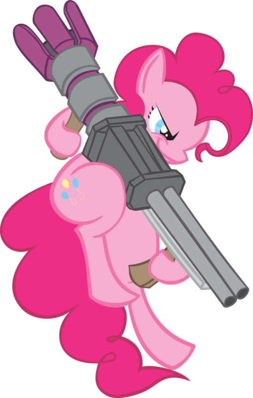 Pinkie pie Holding Gun