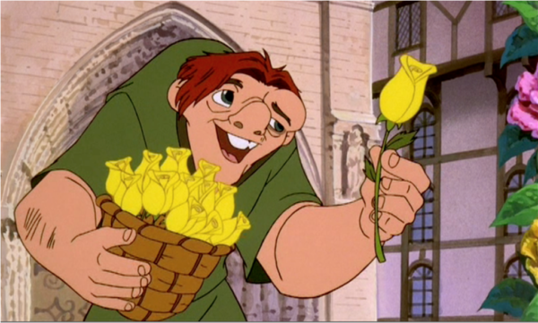 Quasimodo Holding Yellow Rose