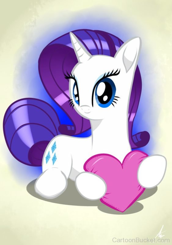 Rarity Redraw Holding Heart