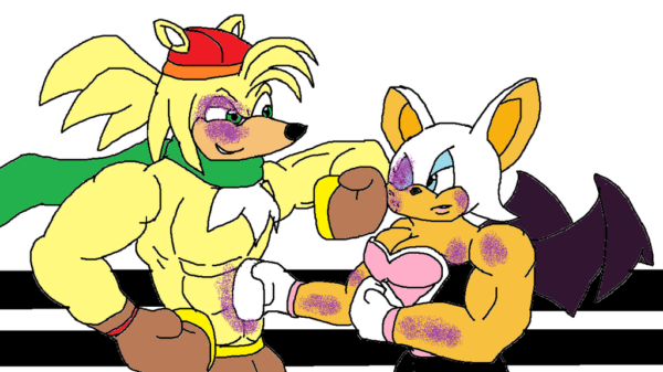 Rouge Wearing Boxing Gloves