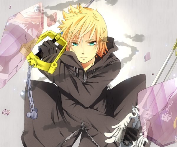 Roxas Holding Sword Image