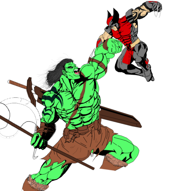 Skaar Fighting With Friend