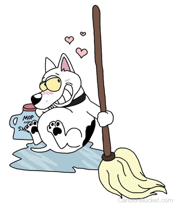 Spunky Holding Broom