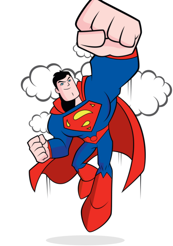 Superman Showing Punching